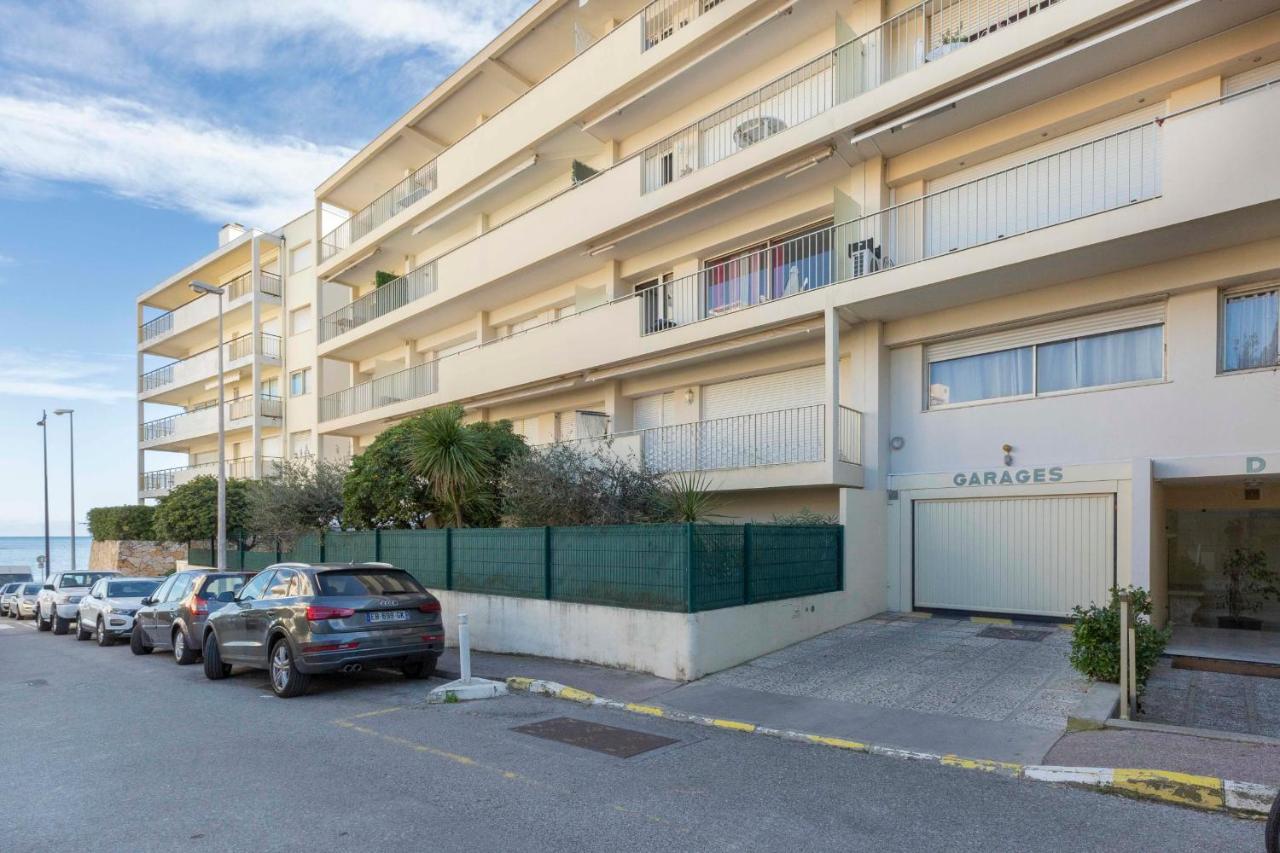BNB RENTING chez J-P - 100m plage 2-4pers terrasse vue mer piscine garage privé Antibes Buitenkant foto